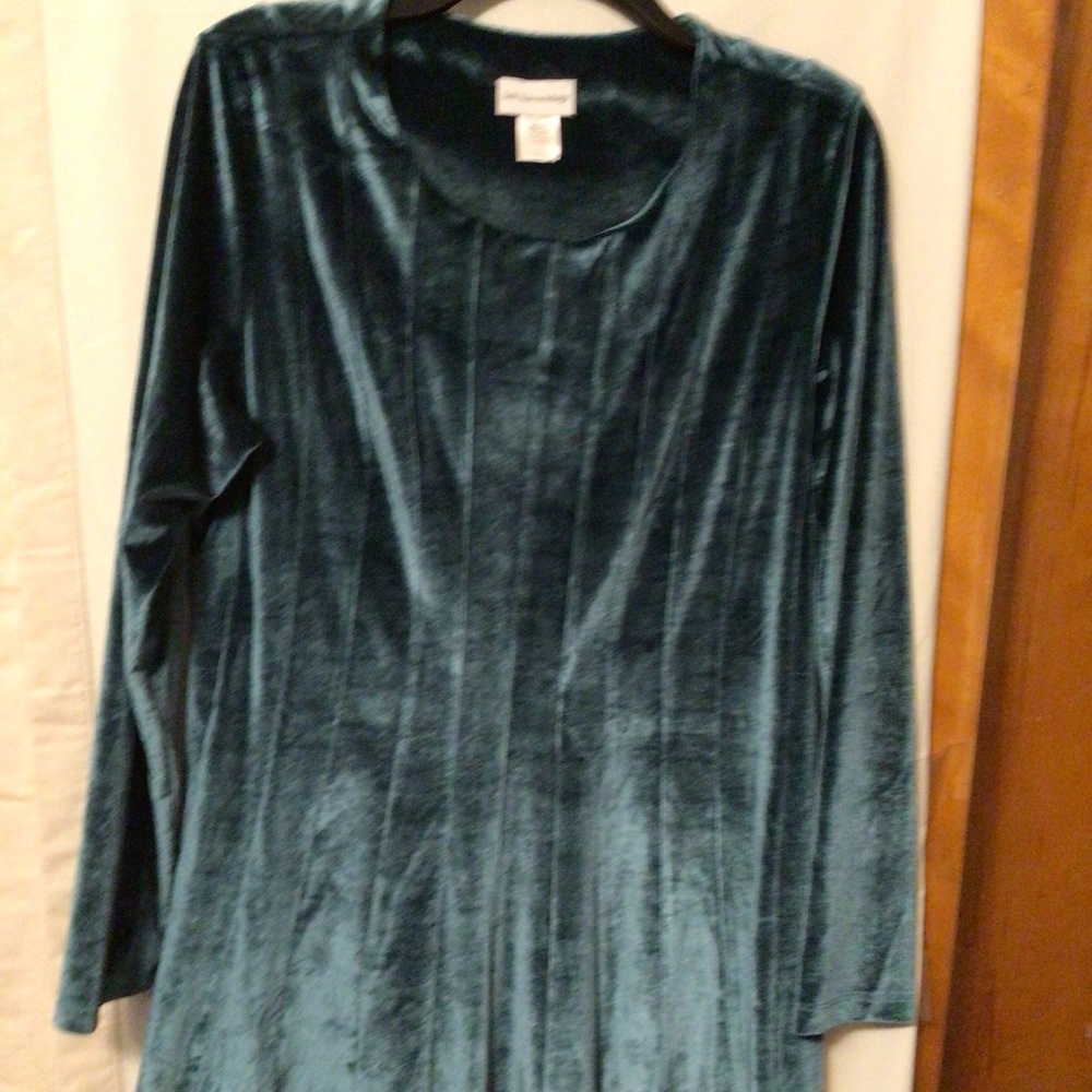 Soft Surroundings Velvet Blouse SZ M